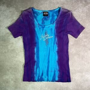 Vintage Women’s Harley Davidson Motorcycles Tie Dye T-shirt